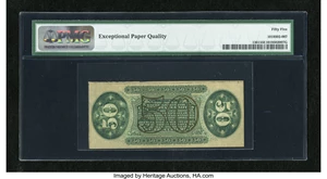 image for: Fr. 1361 50c Third Issue Justice PMG About Uncirculated 55 EPQ....
