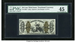 image for: Fr. 1366 50c Third Issue Justice PMG Choice Extremely Fine 45.
