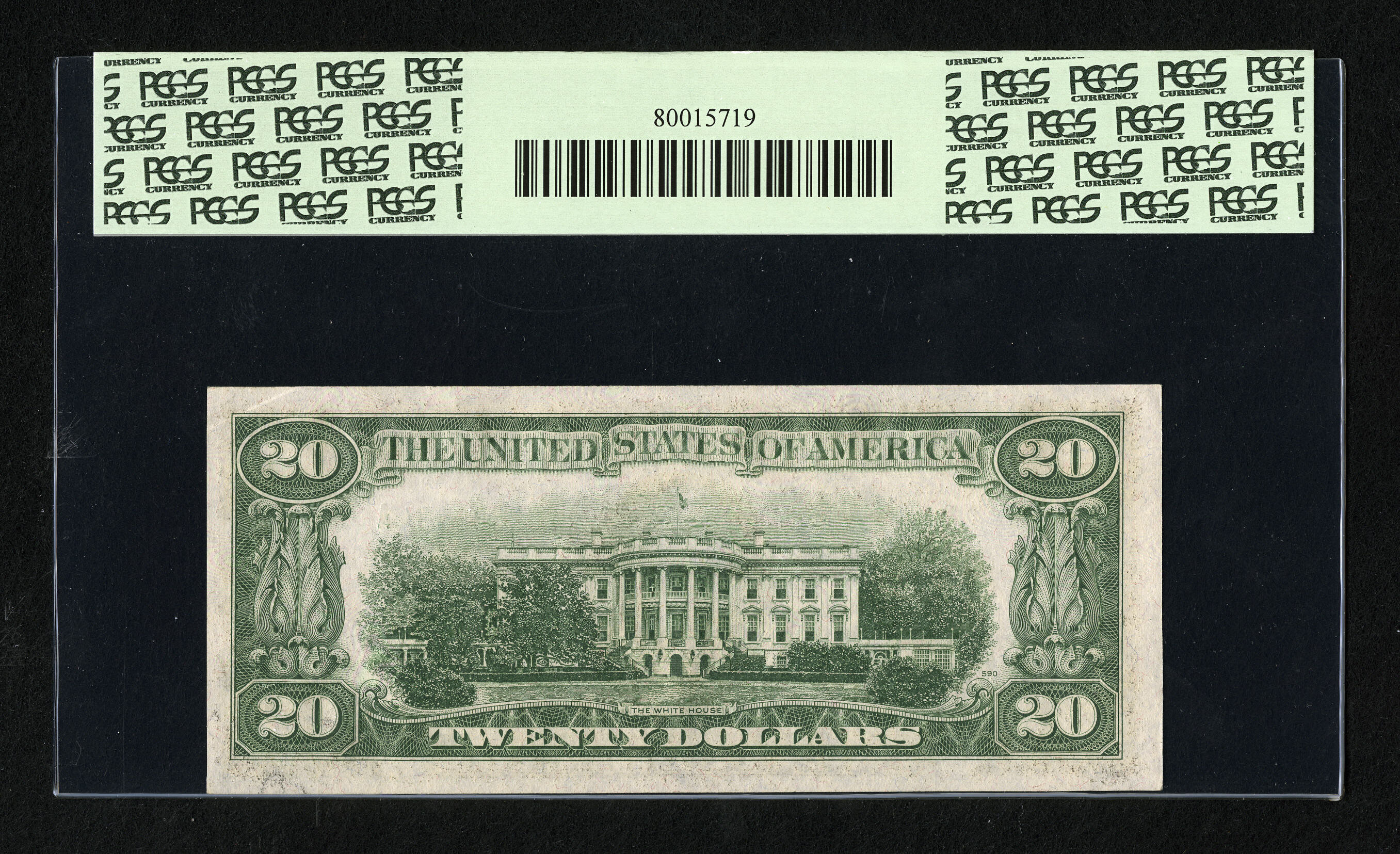 image for: Fr. 2057-F $20 1934C Federal Reserve Note. PCGS Choice About New 58PPQ....