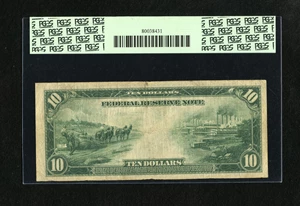 image for: Fr. 925 $10 1914 Federal Reserve Note PCGS Fine 12....