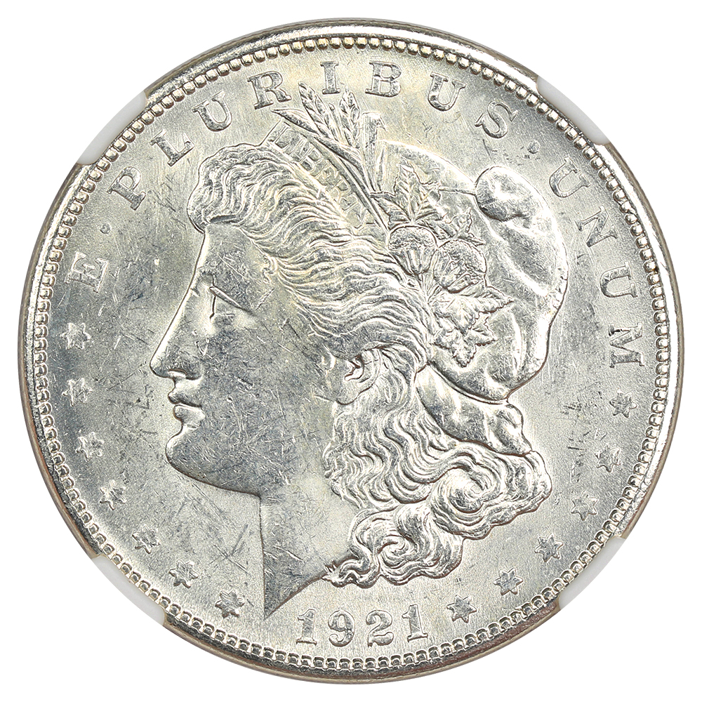 1921-S $1 NGC MS60 (VAM-1B6b Thorn Head)
