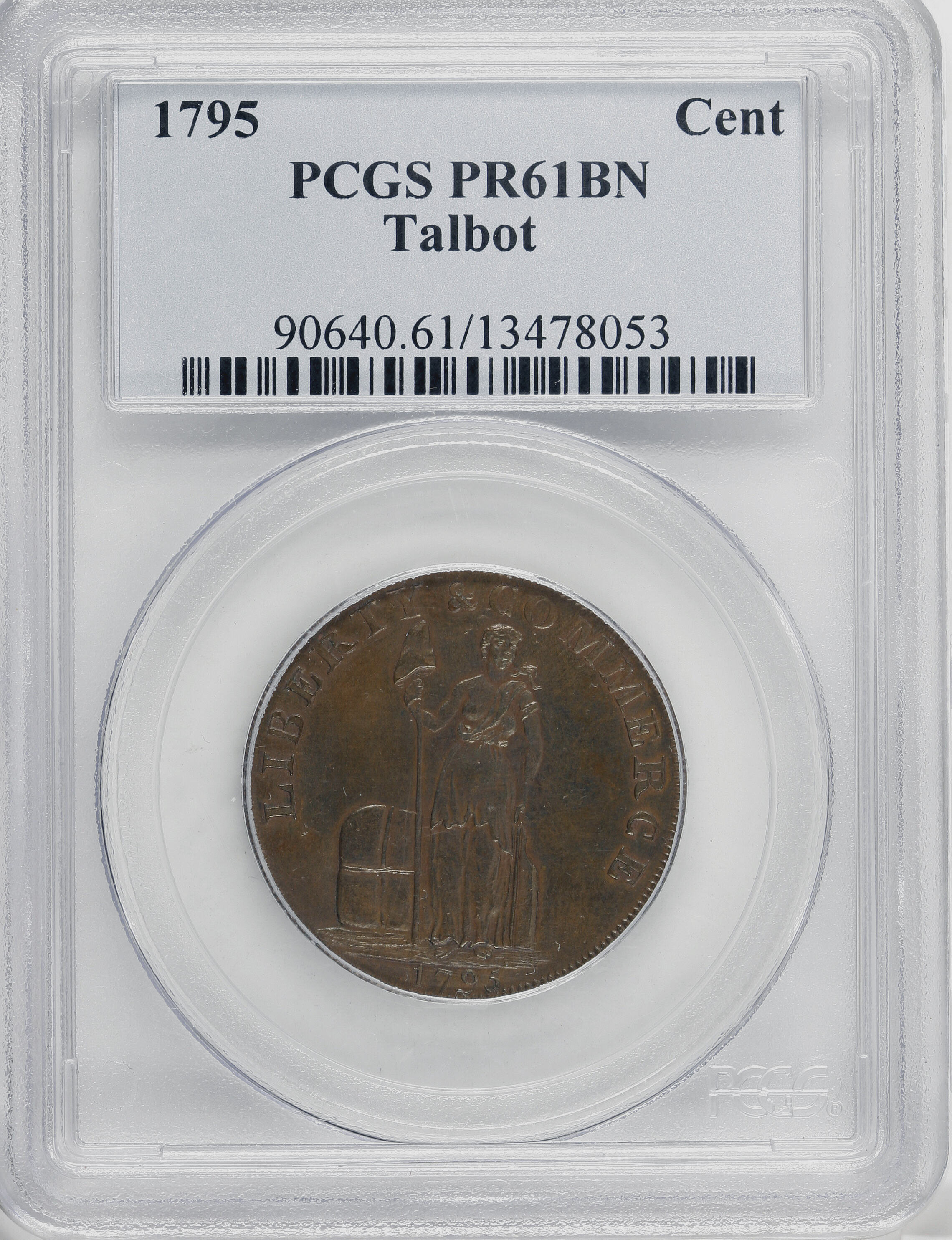 image for: 1795 Cent Talbot, Allum & Lee Cent PR61 Brown PCGS....