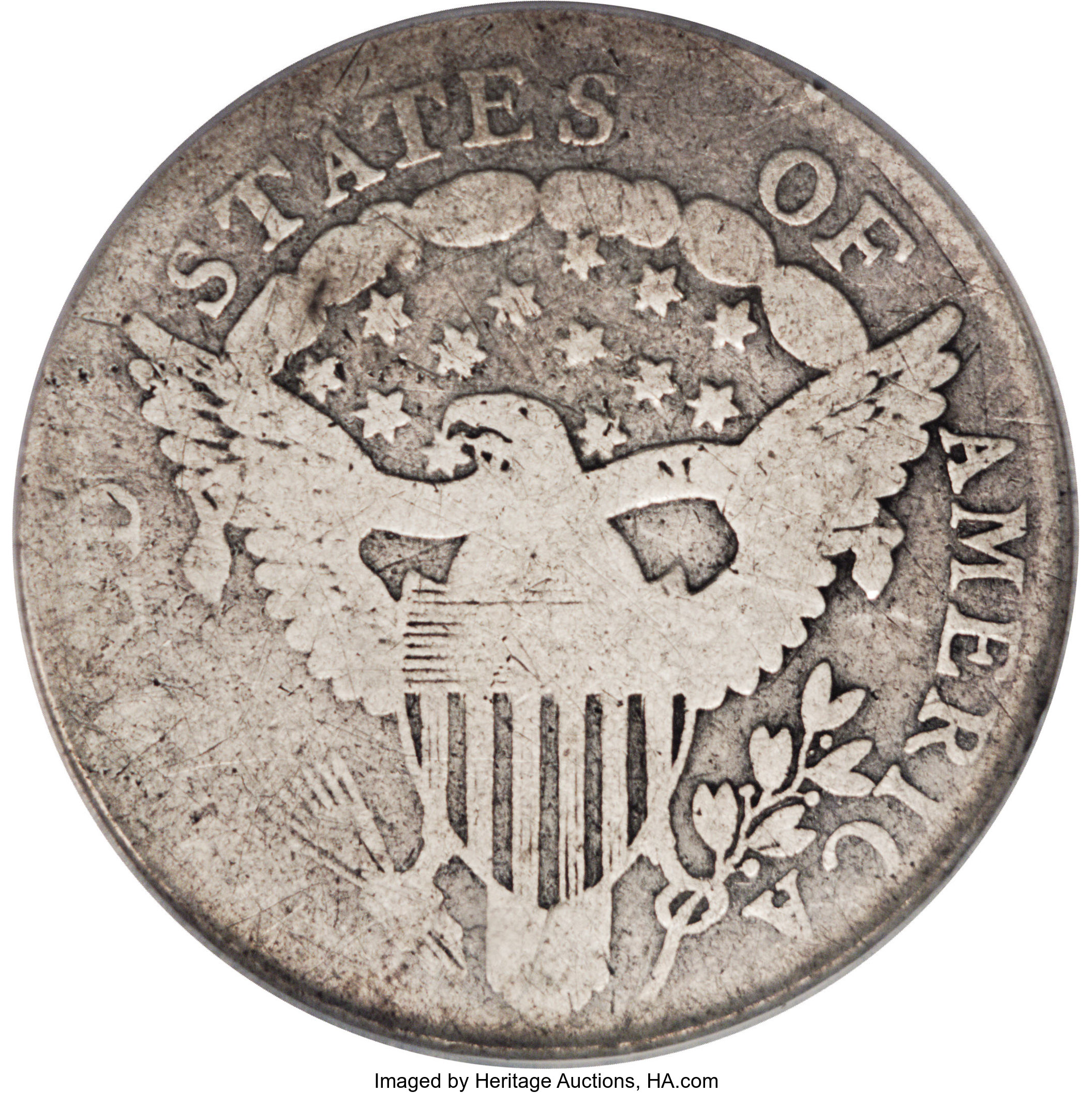 image for: 1798/97 10C 13 Stars on Reverse--Scratched--NCS. AG Details....