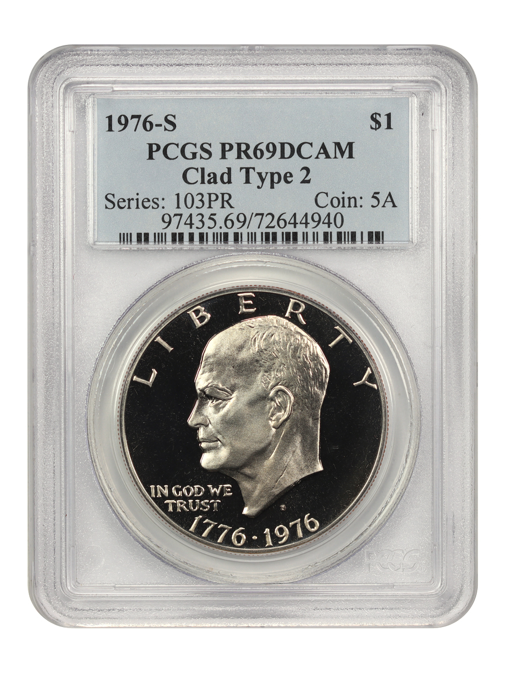 1976-S $1  Clad, Type 2 PR DCAM PR63 DCAM thumbnail 20
