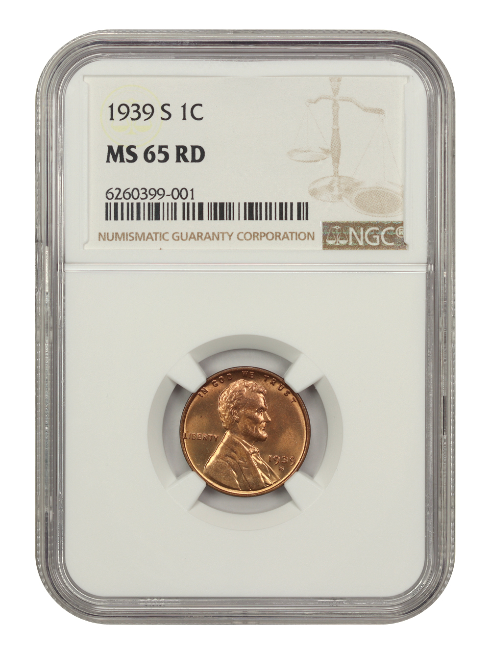 1939-S 1c MS RD MS63 RD CAC thumbnail 5