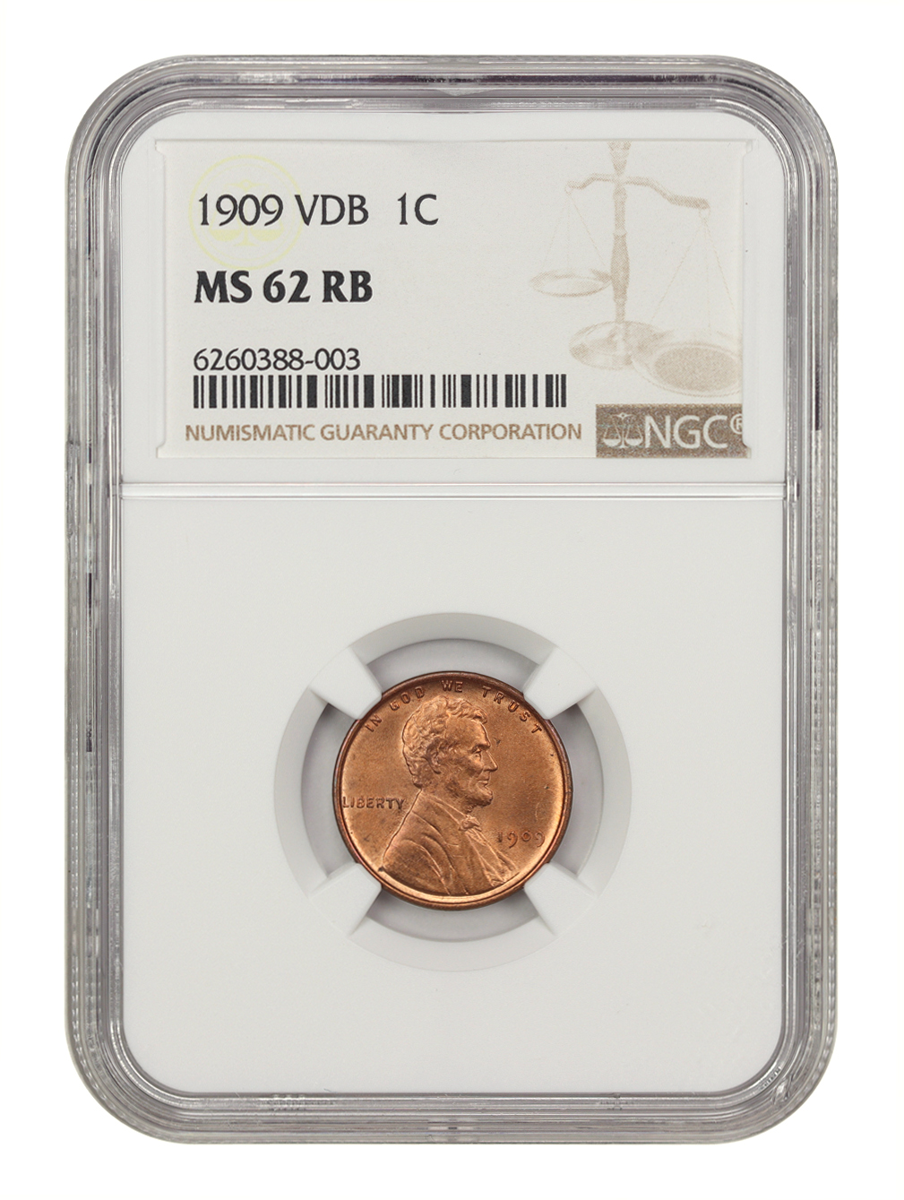 1909 VDB 1c MS RB MS62 RB CAC thumbnail 3