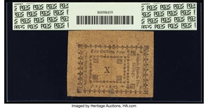 image for: South Carolina October 19, 1776 $10 PCGS Very Fine 25....