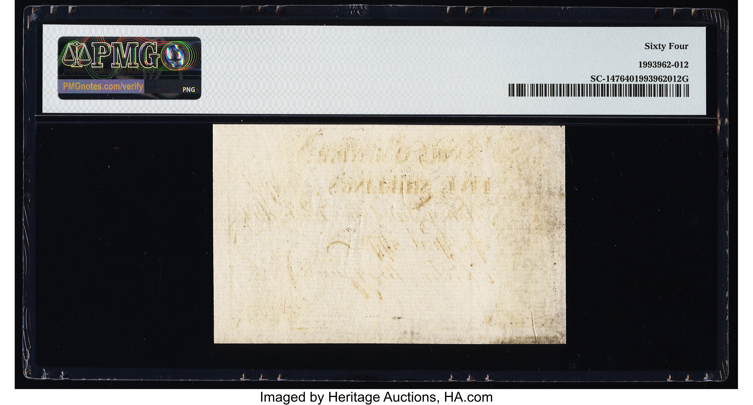 image for: South Carolina April 10, 1778 5s Remainder PMG Choice Uncirculated 64....