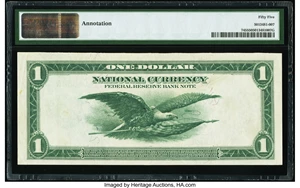 image for: Fr. 745 $1 1918 Federal Reserve Bank Note PMG About Uncirculated 55....