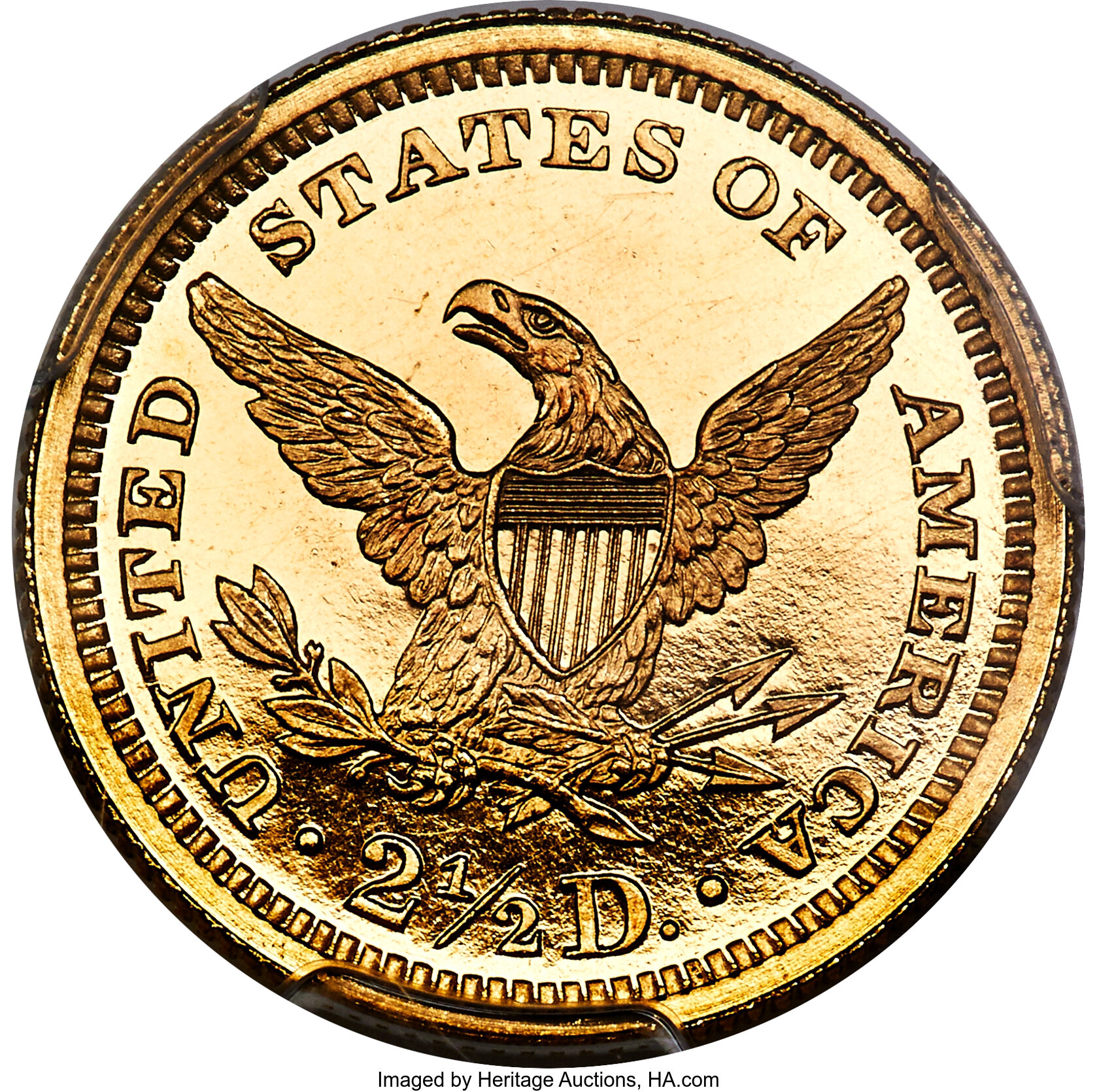 image for: 1865 $2 1/2 PR65 Deep Cameo PCGS. CAC. JD-1, High R.6....