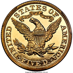 image for: 1892 $5 PR64+ Deep Cameo PCGS. CAC. JD-1, R.5....