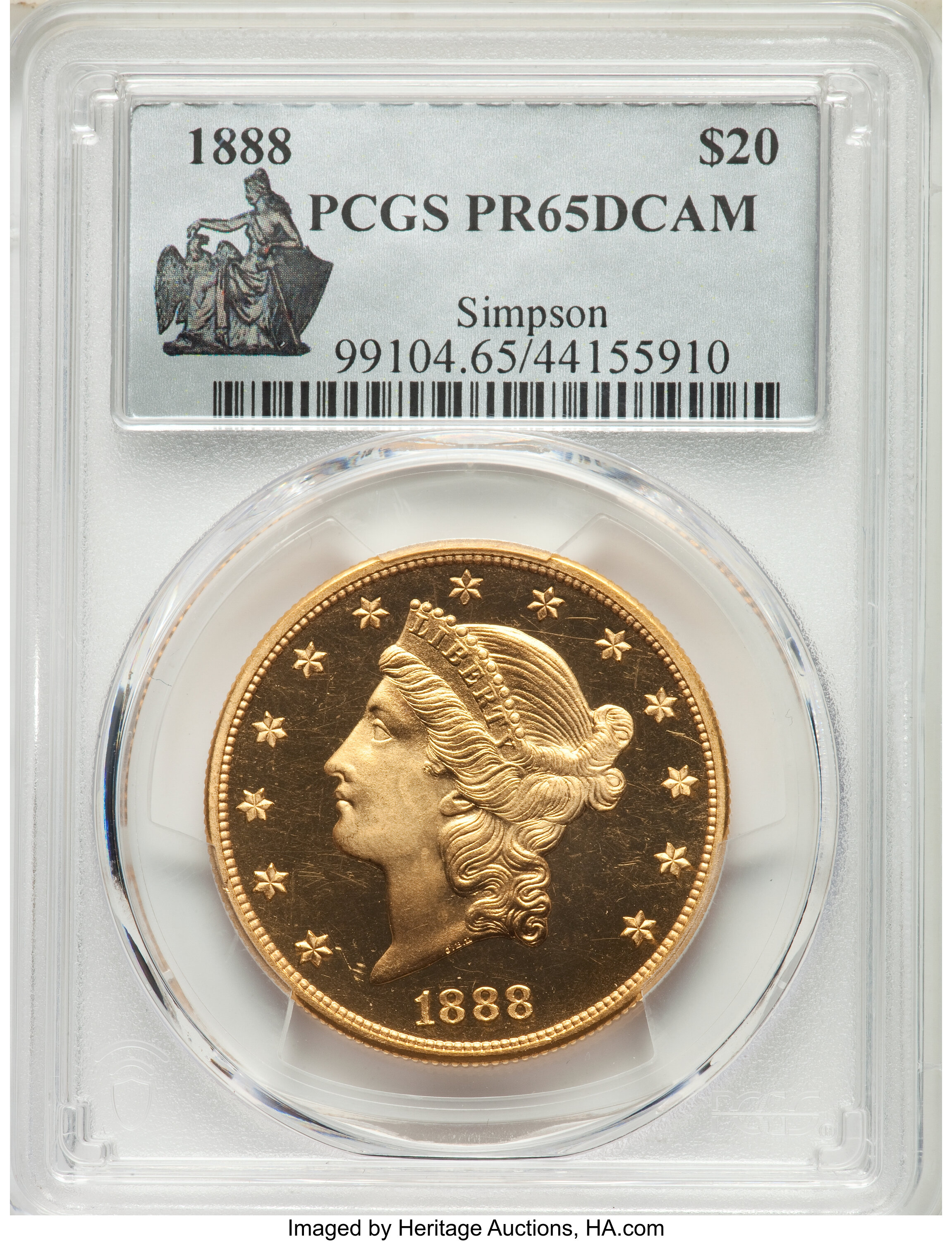 image for: 1888 $20 PR65 Deep Cameo PCGS. JD-1, R.6....
