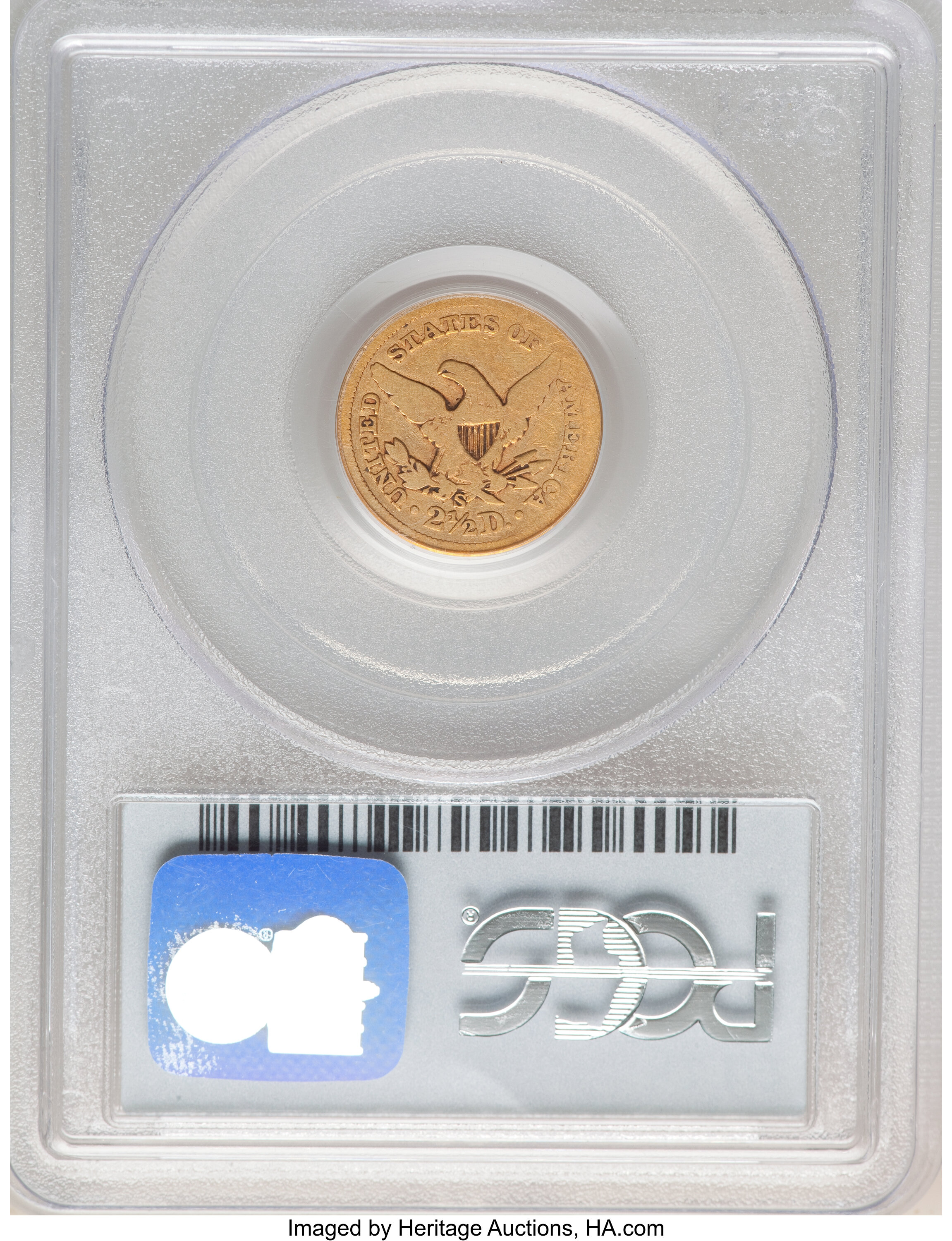 image for: 1854-S $2 1/2 VG10 PCGS....