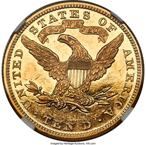image for: 1887 $10 PR61+ Cameo NGC. CAC. JD-1, R.6....