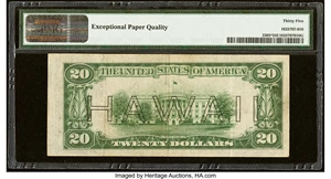 image for: Fr. 2305* $20 1934A Hawaii Federal Reserve Star Note. PMG Choice Very Fine 35 EPQ....