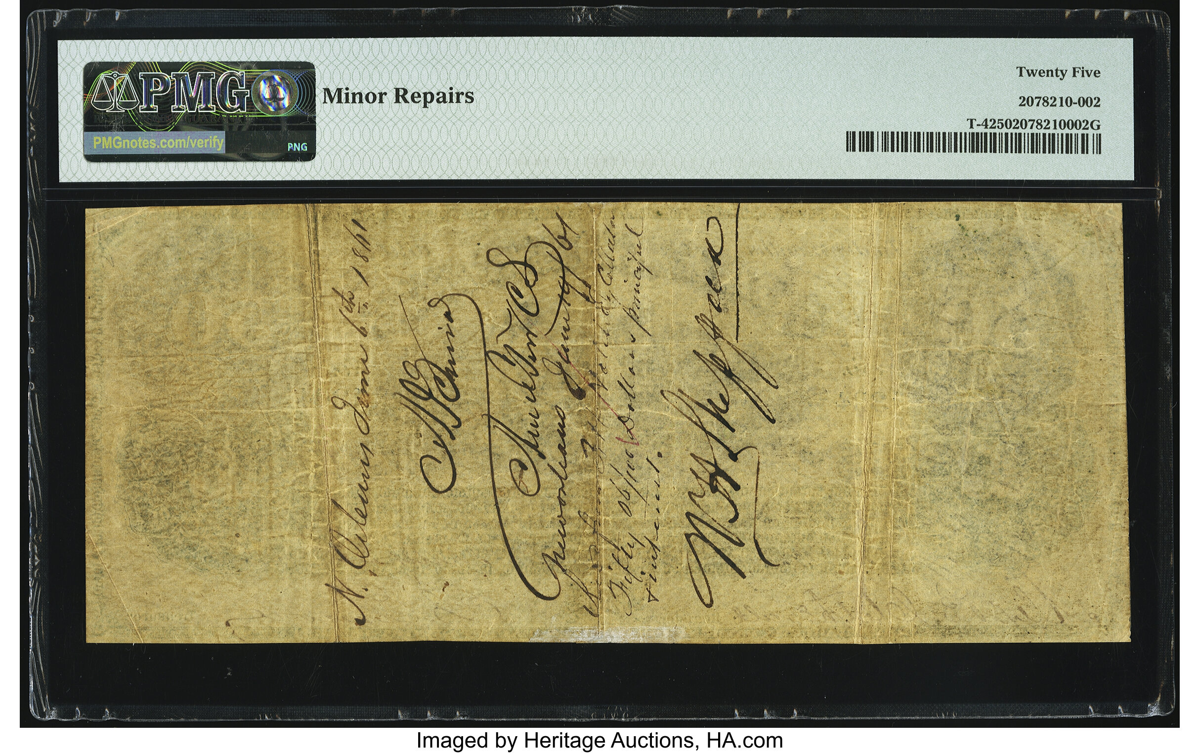 image for: T4 $50 1861 PF-2 Cr. 4 PMG Very Fine 25....