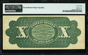 image for: Fr. 95b $10 1863 Legal Tender PMG Choice Uncirculated 64 EPQ....