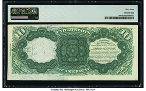 image for: Fr. 99 $10 1878 Legal Tender PMG Choice Uncirculated 64....
