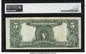 image for: Fr. 276 $5 1899 Silver Certificate PMG About Uncirculated 50....