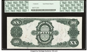image for: Fr. 320 $20 1891 Silver Certificate PCGS Choice About New 58....
