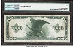 image for: Fr. 1133-L $1,000 1918 Federal Reserve Note PMG Very Fine 30....