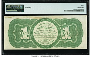 image for: Fr. 16a $1 1862 Legal Tender PMG About Uncirculated 50....