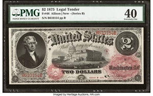 image for: Fr. 46 $2 1875 Legal Tender PMG Extremely Fine 40....