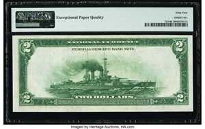 image for: Fr. 751 $2 1918 Federal Reserve Bank Note PMG Choice Uncirculated 64 EPQ....