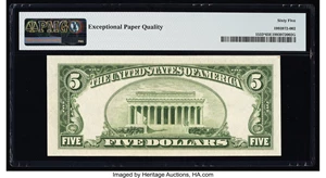 image for: Fr. 1533* $5 1953A Legal Tender Star Note. PMG Gem Uncirculated 65 EPQ....