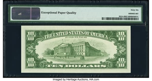 image for: Low Serial Number 75 Fr. 2016-J $10 1963 Federal Reserve Note. PMG Gem Uncirculated 66 EPQ....