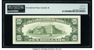 image for: Fr. 2020-B* $10 1969B Federal Reserve Star Note. PMG Gem Uncirculated 65 EPQ*....