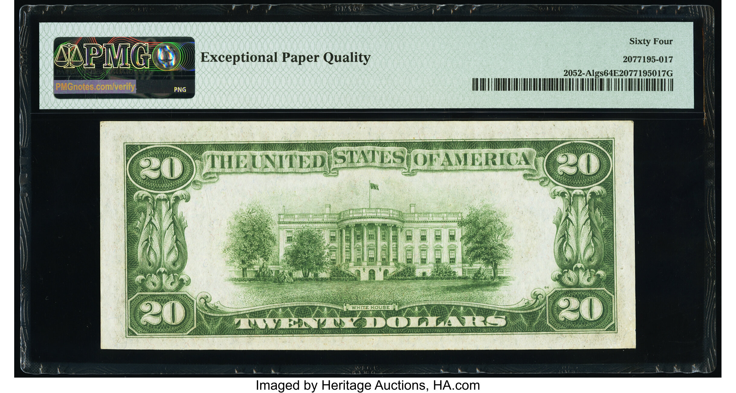 image for: Fr. 2052-A $20 1928B Federal Reserve Note. PMG Choice Uncirculated 64 EPQ....