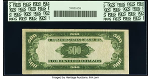 image for: Fr. 2202-I $500 1934A Mule Federal Reserve Note. PCGS Extremely Fine 40....