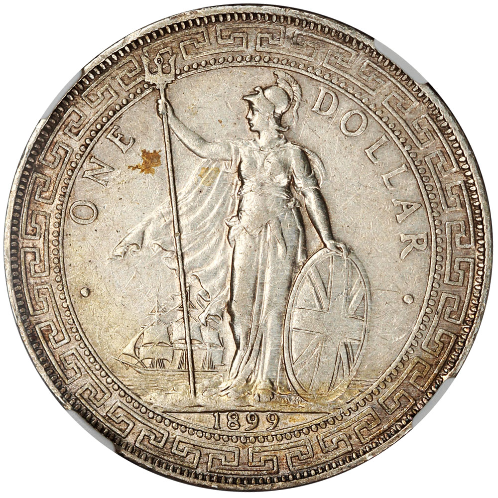 image for: Great Britain: 1899-B Trade $1 NGC AU Details (Cleaned)