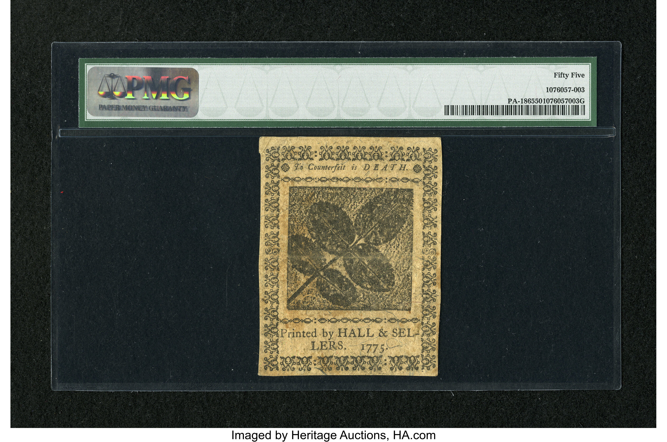 image for: Pennsylvania October 25, 1775 18d PMG About Uncirculated 55....