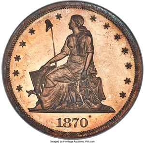image for: 1870 $1 Silver Dollar, Judd-1003, Pollock-1134, Low R.6, PR65 NGC....