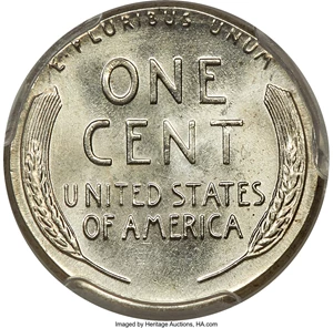 image for: 1956 1C Lincoln Cent -- Struck on a Silver Dime Planchet -- MS62 PCGS....
