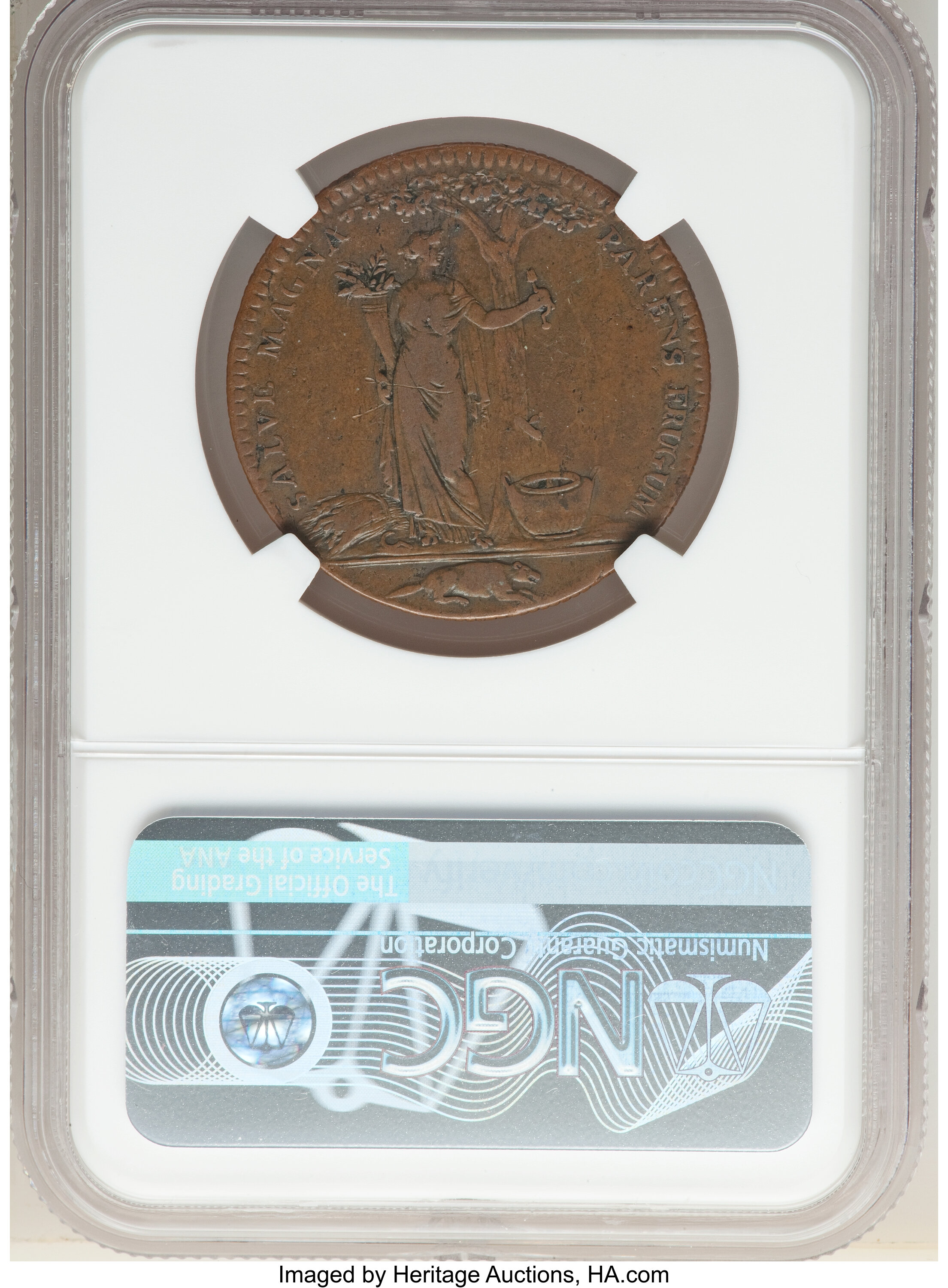 image for: 1796 Castorland Medal, Copper, Original, VF35 NGC. W-9110, R.7. Ex: Long Island Collection.From The Long Island Collec...