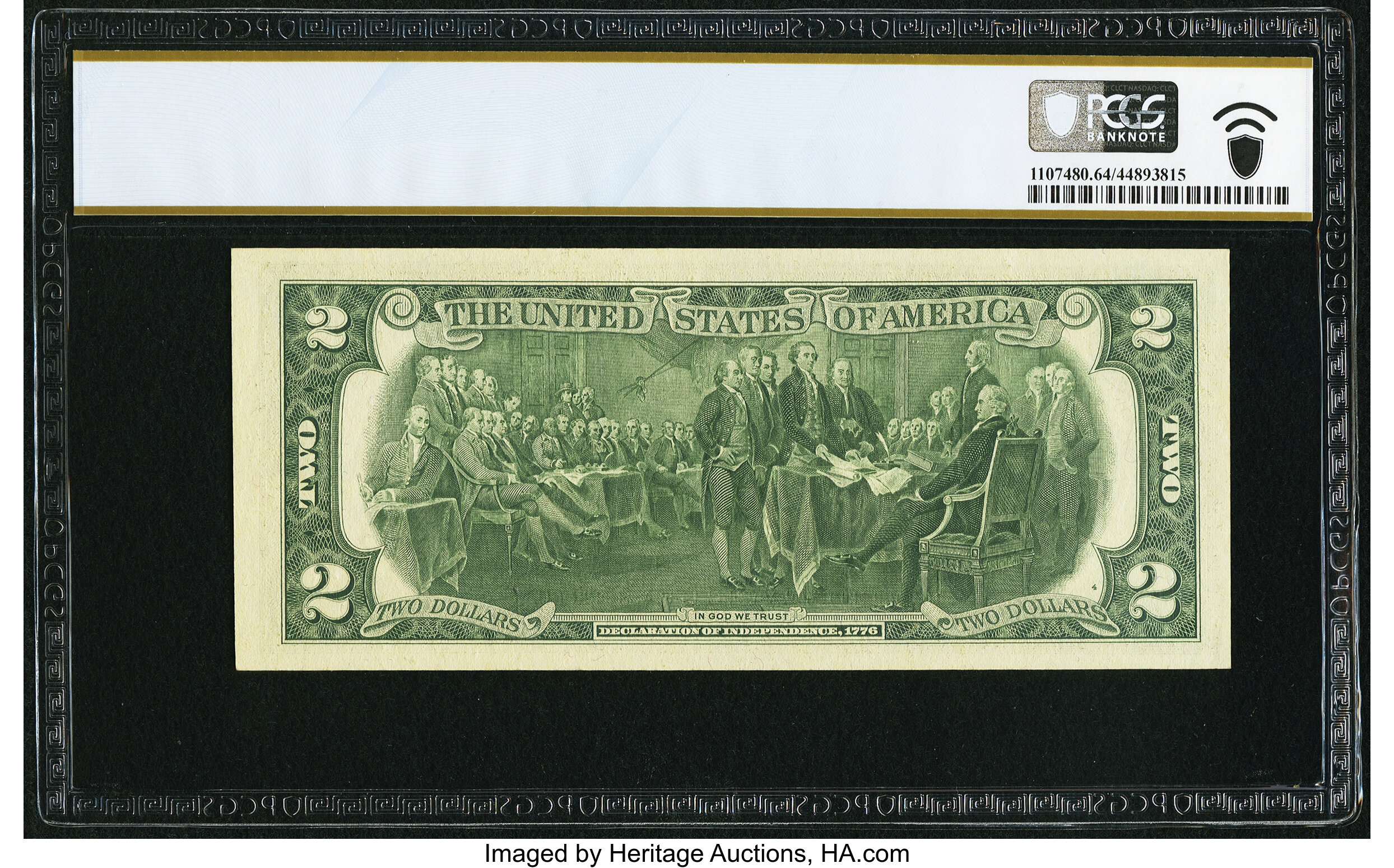 image for: Low Serial Number 3 Fr. 1935-L $2 1976 Federal Reserve Note. PCGS Banknote Choice Unc 64 PPQ....
