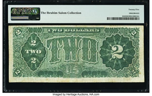 image for: Fr. 354 $2 1890 Treasury Note PMG Very Fine 25....