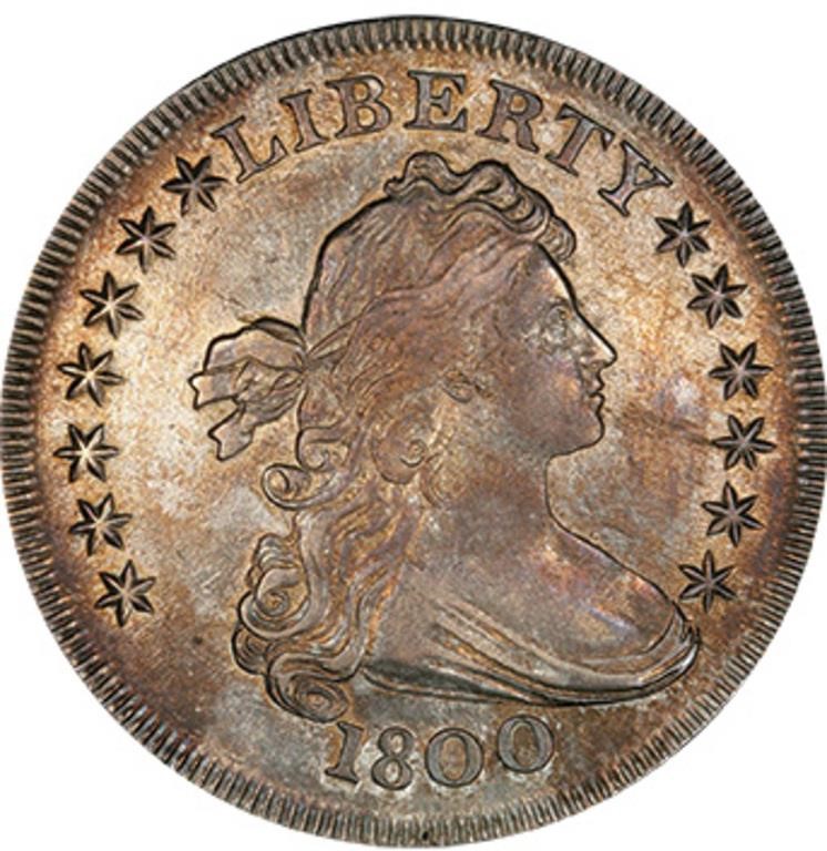 image for: $1 1800 10 ARROWS. PCGS  AU55 CAC