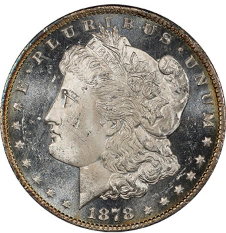 1878 7TF Morgan Dollar Reverse of 1879 DMPL Mint State (MS