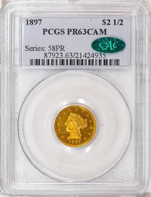 image for: $2.50 1897 PCGS PR63 CAM CAC