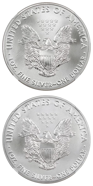 image for: Lot of 2021-(P/S) Silver Eagle $1 NGC MS70 (Type 1 Mercanti Autograph 2 Coins)