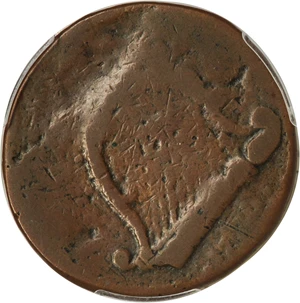 image for: 1776 COPPER New Hampshire Pine Tree Copper, Breen-708, Whitman-8395, High R.7, Good 6 PCGS. CAC....