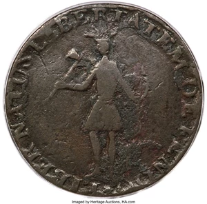 image for: 1787 New York Excelsior Copper, Indian and New York Arms VG8 PCGS. Breen-990, W-5795, High R.6....