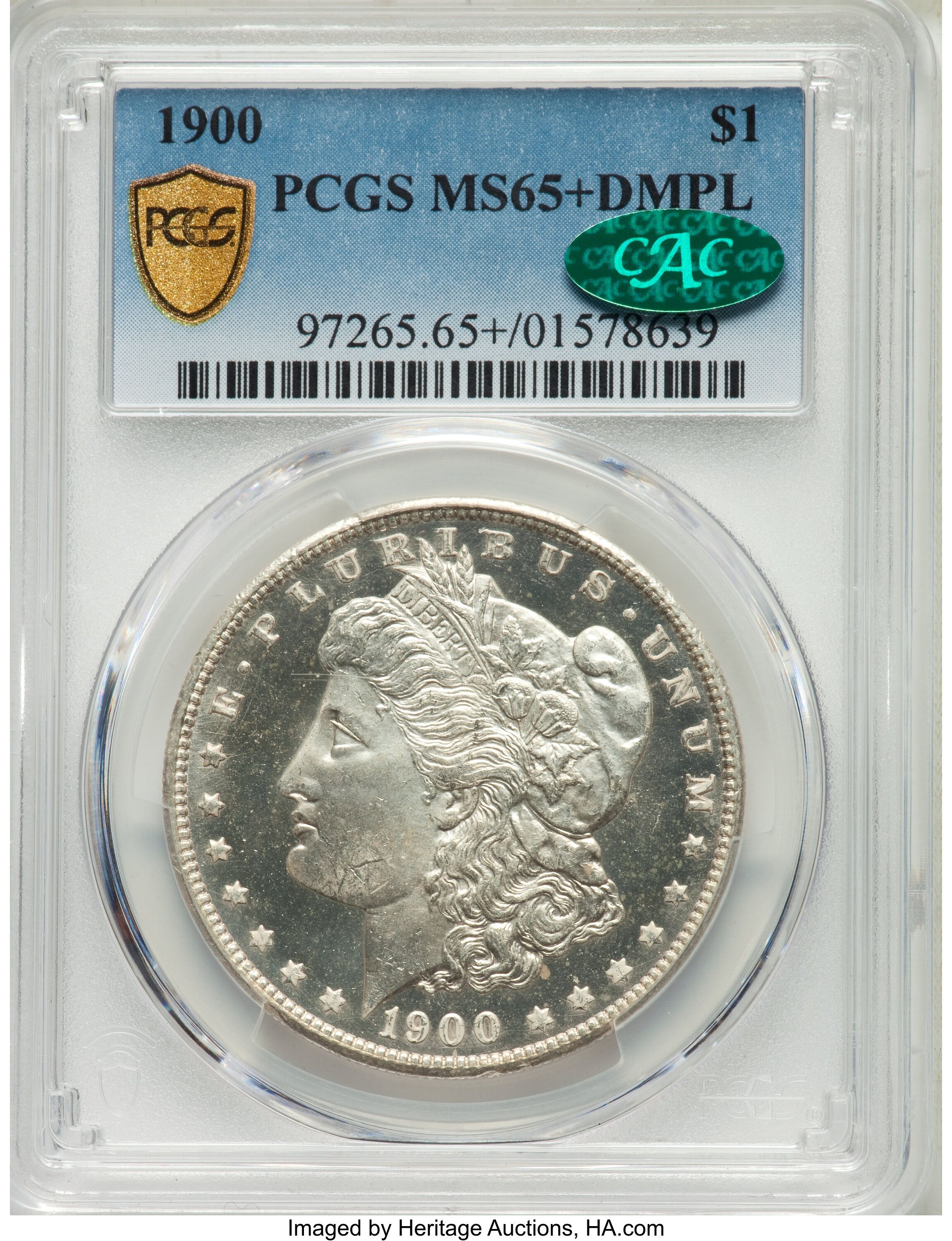 image for: 1900 $1 MS65+ Deep Mirror Prooflike PCGS. CAC....