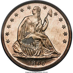 image for: 1860 50C PR67 Cameo PCGS....