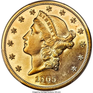 image for: 1905 $20 PR62 PCGS. JD-1, High R.4....