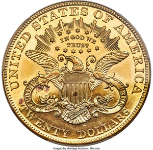 image for: 1905 $20 PR62 PCGS. JD-1, High R.4....